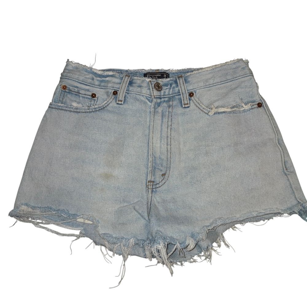 Abercrombie & Fitch Annie High Rise Denim Jean Shorts Size 2/26